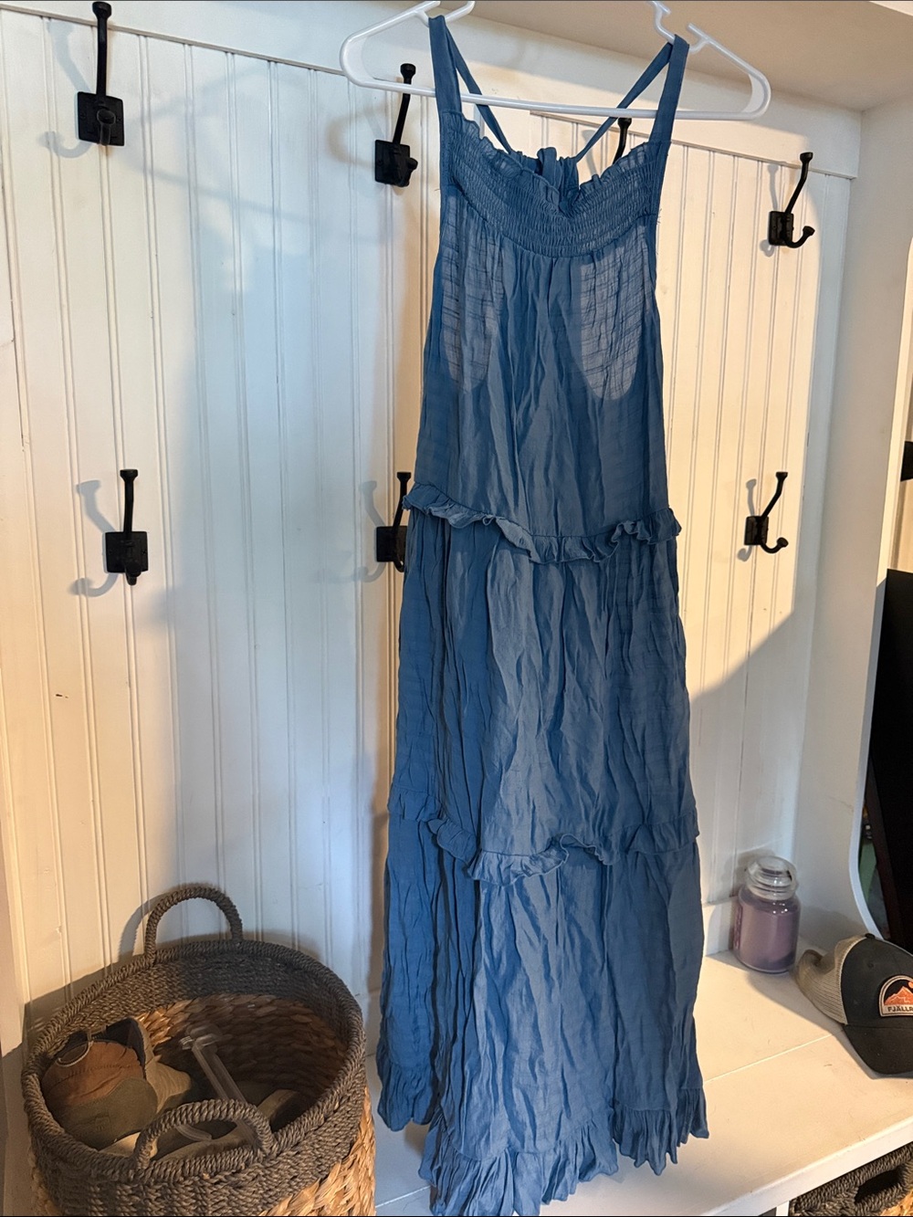 Blue Tiered Maxi Sundress